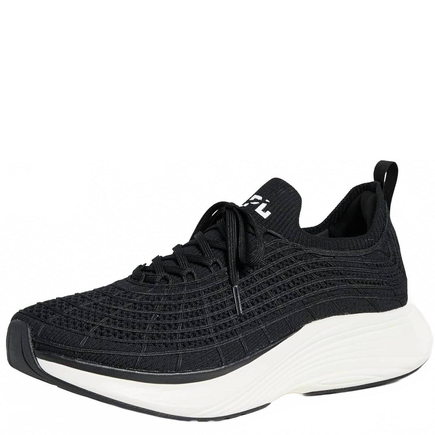 New Apl Women's Techloom Zipline Sneaker In Energy Black White